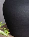 Matt Black Ceramic Floor Vase
