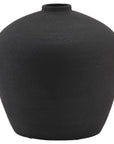 Matt Black Ceramic Floor Vase