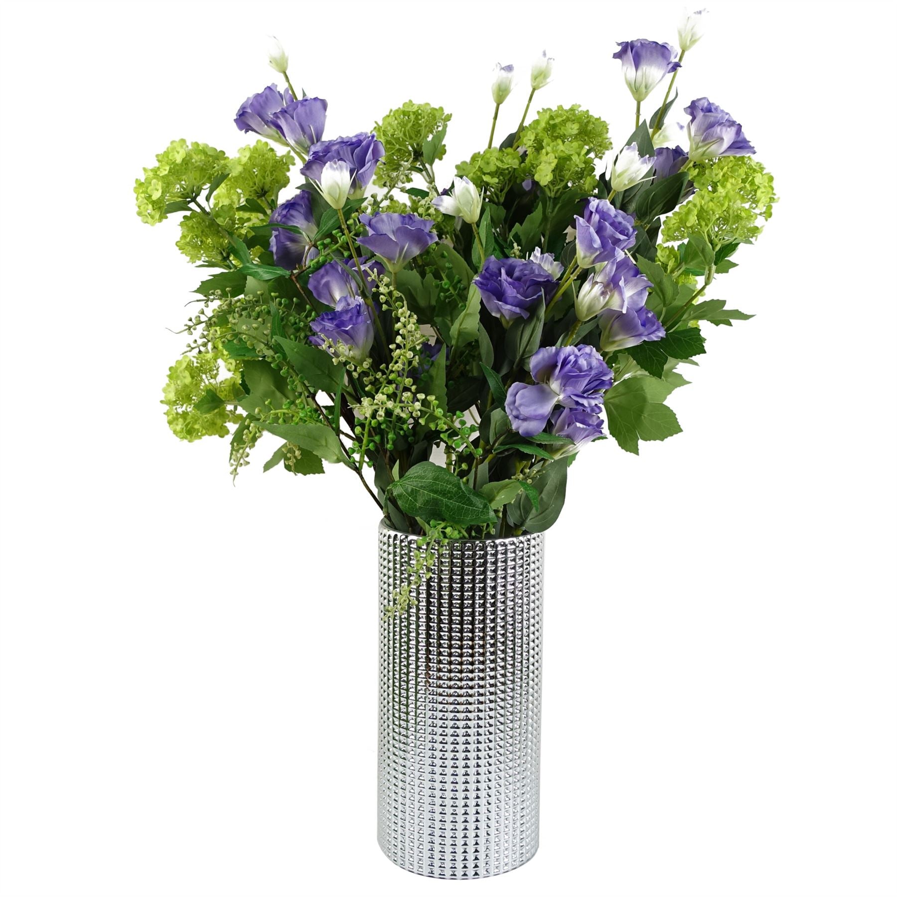 Pack of 6 x Artificial Flowers Purple Wild Rose Stem - 6 Flowers 80cm-2