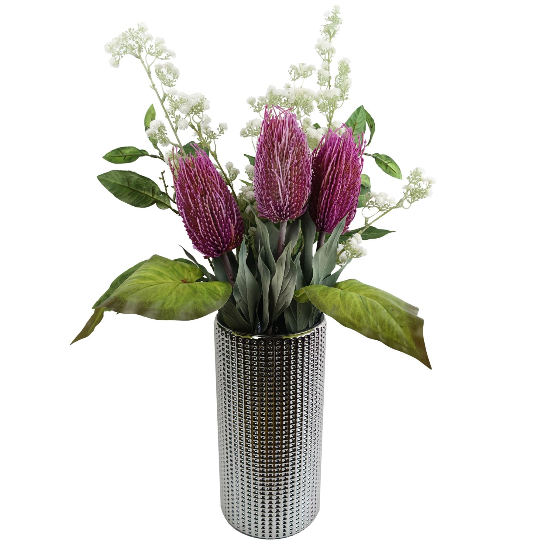 Pack of 6 x 75cm Banksia Menziesii Pink Flower Stem Artificial-2