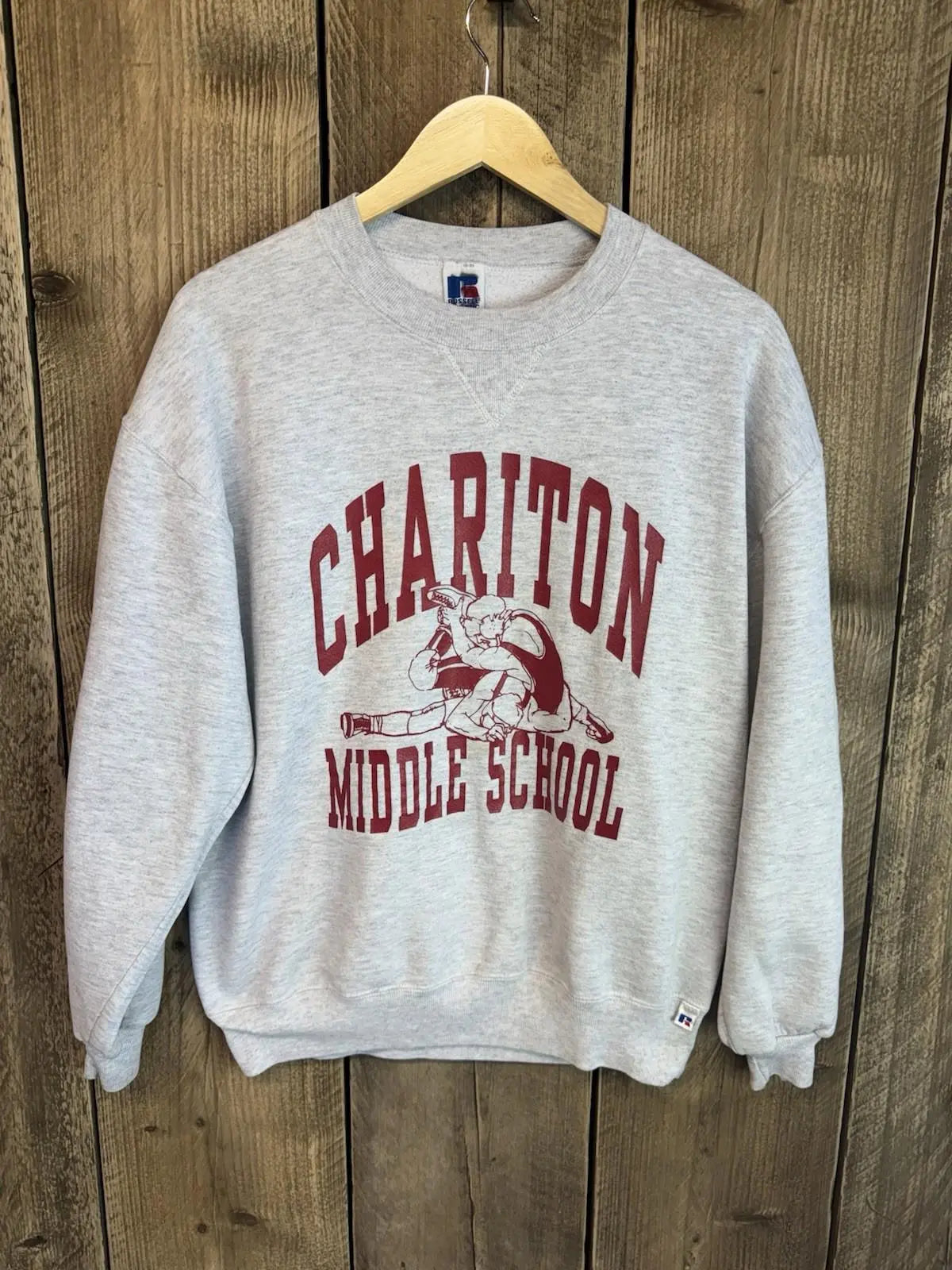 Vintage Russell Athletic Grey  College Jumper Sweater Sweatshirt Men’s Large