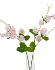Soft Pink Sweetpea Faux Flower Single Stem