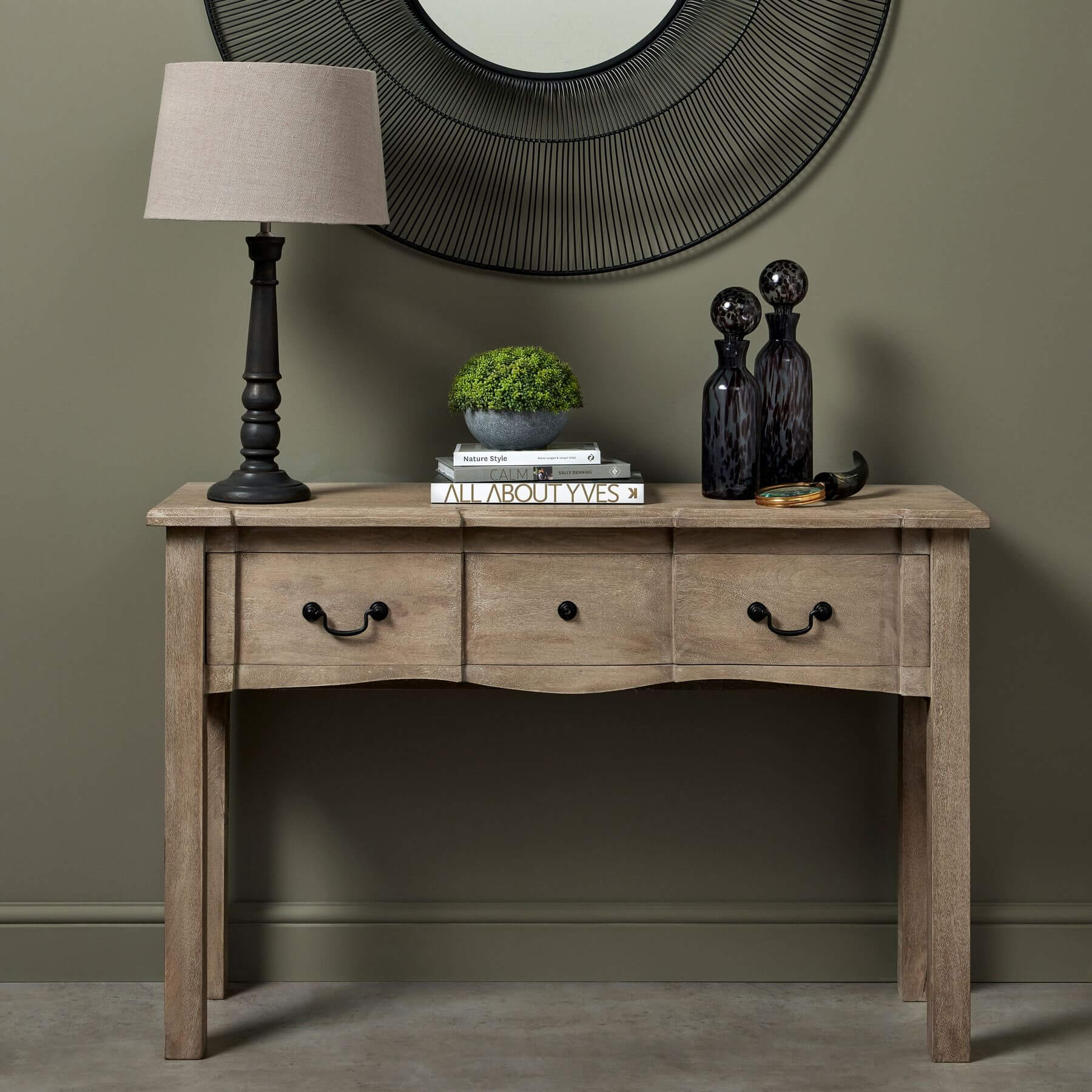 Entryway Console Table with Hidden Drawer