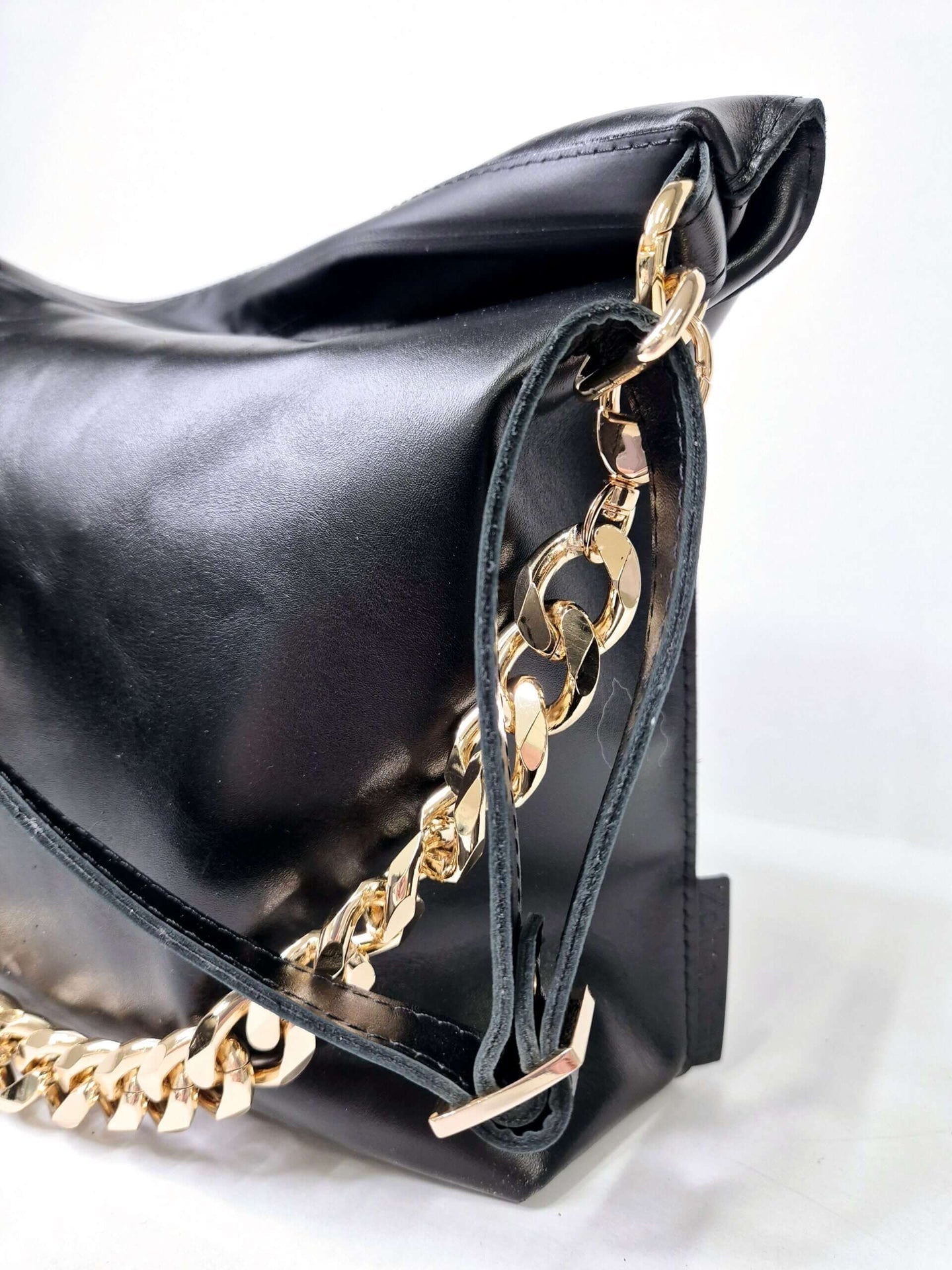 Classic Black Metallic Handbag – Elegant &amp; Versatile Leather by Zelma Kraft at brixbailey.com