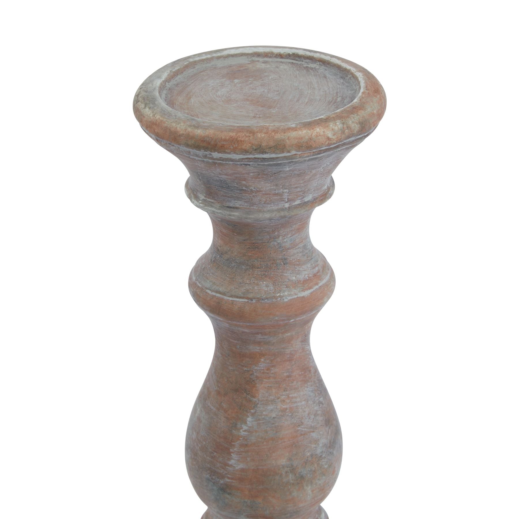 Warm Brown Ceramic Column Candle Holder