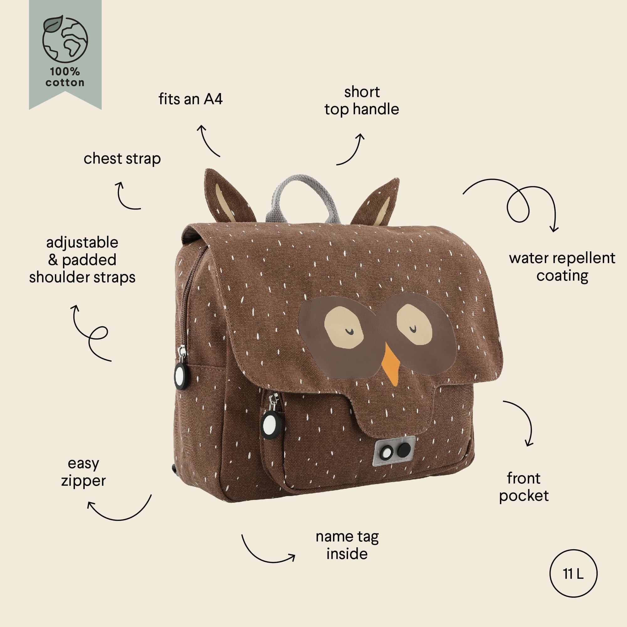 Owl Explorer School Bag