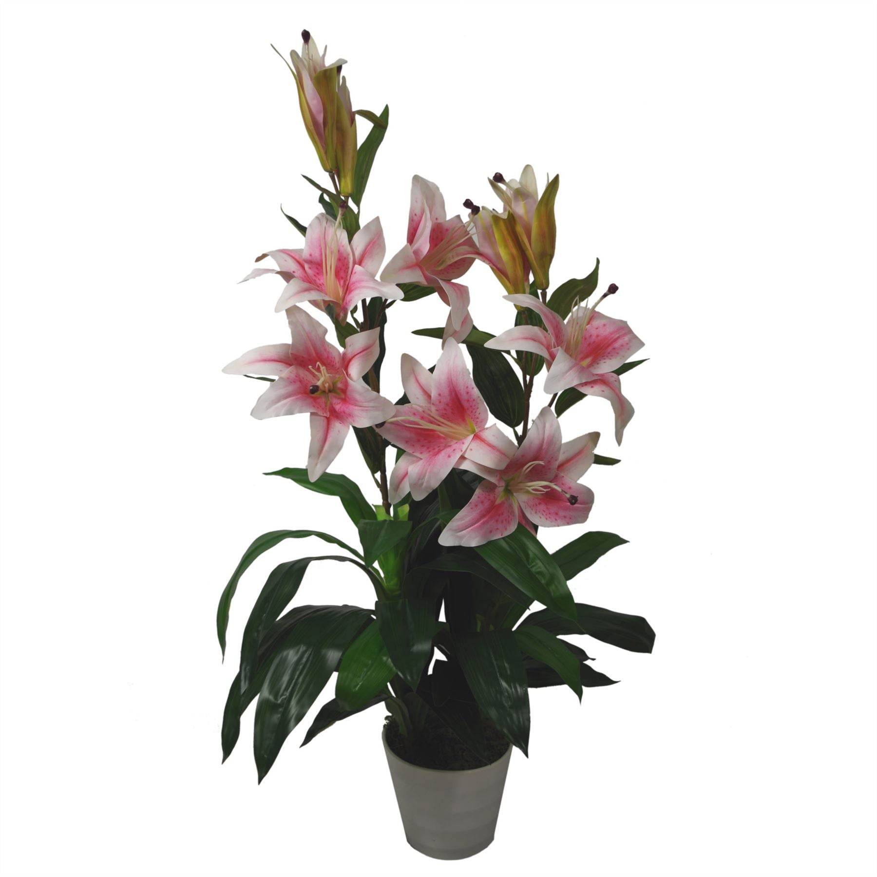 Artificial Flower Plant Tree 90cm Pink Lily 90cm Planter-4