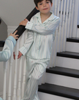 Teddy Glacier Stripe Boys Silk Pyjama Set