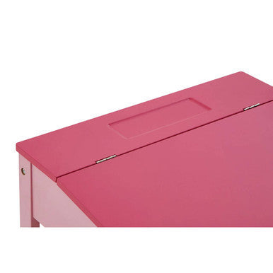 Jordan Pink Kids Desk and Stool Set with Storage