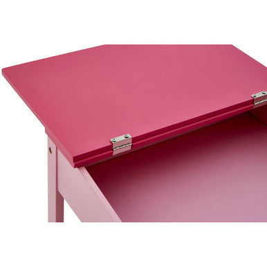 Jordan Pink Kids Desk and Stool Set with Storage