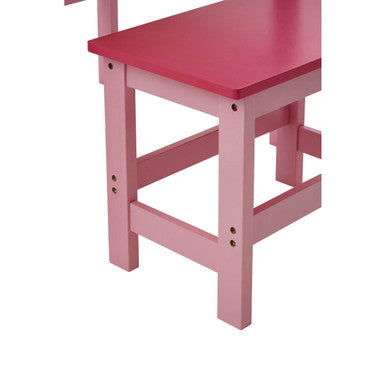Jordan Pink Kids Desk and Stool Set with Storage