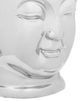 Torcello Silver Finish Ceramic Buddha Side Table and Stool