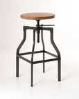 New Foundry Ash Wood Adjustable Bar Stool