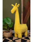 Jungle Safari Yellow Faux Fur Giraffe Kids Stool