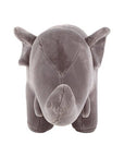 Jungle Safari Grey Faux Fur Elephant Kids Stool