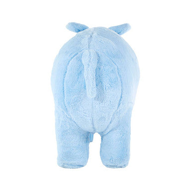 Jungle Safari Blue Faux Fur Hippo Kids Stool