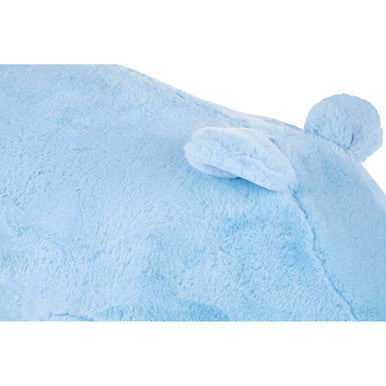 Jungle Safari Blue Faux Fur Hippo Kids Stool