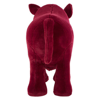 Jungle Safari Maroon Faux Fur Rhino Kids Stool