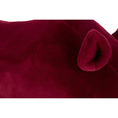 Jungle Safari Maroon Faux Fur Rhino Kids Stool