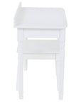 Kids White Finish Dressing Table and Stool Set
