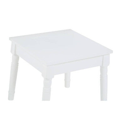 Kids White Finish Dressing Table and Stool Set