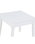 Kids White Finish Dressing Table and Stool Set