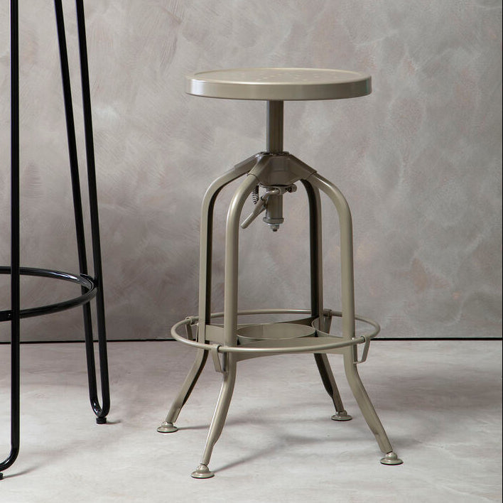Gator Champagne Finish Adjustable Bar Stool