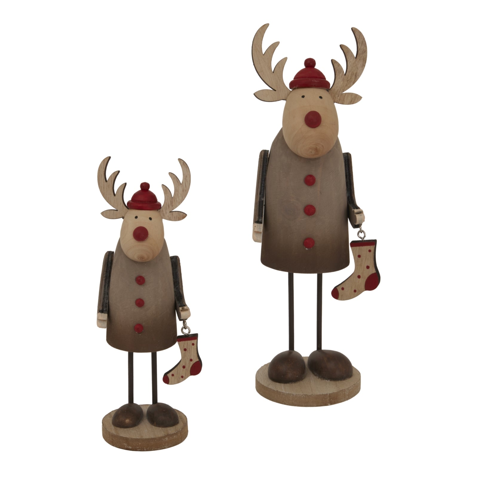 Rustic Rudolf with Stocking Ornament
