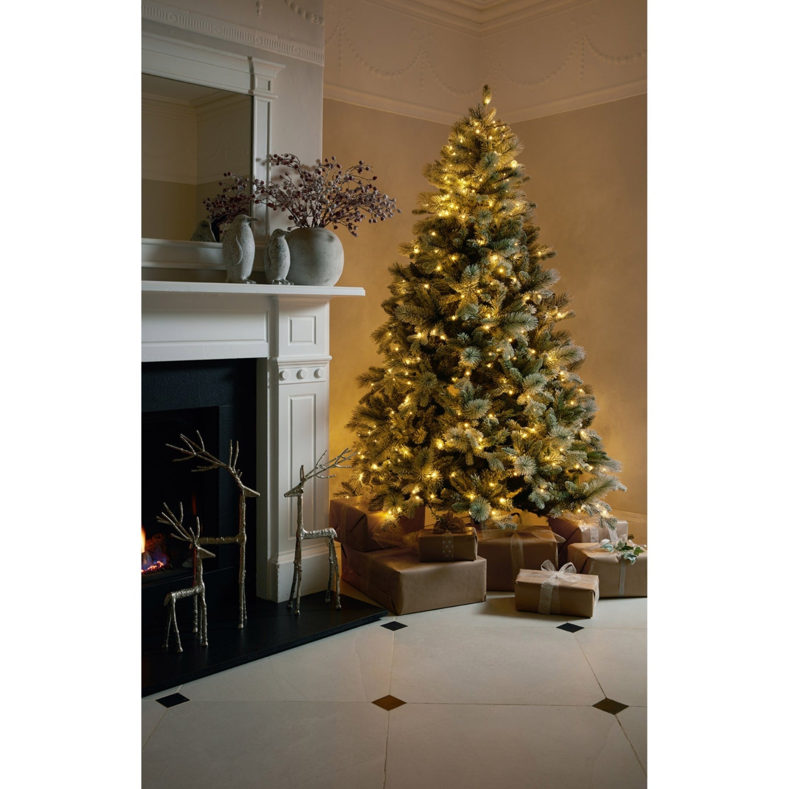 Snowy Forest Fir Pre Lit LED Christmas Tree 400 Lights