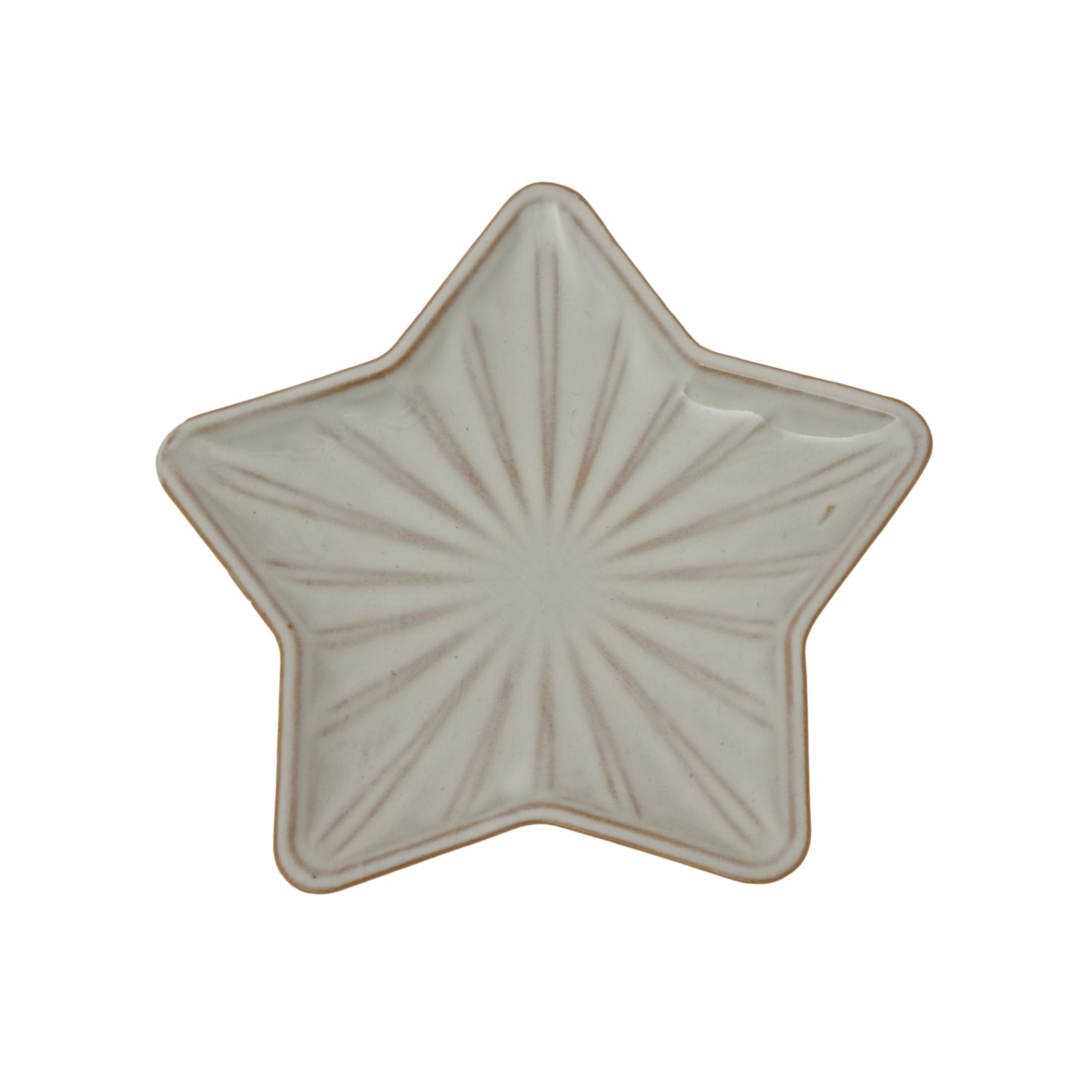 Medium Ceramic Star Dish in White