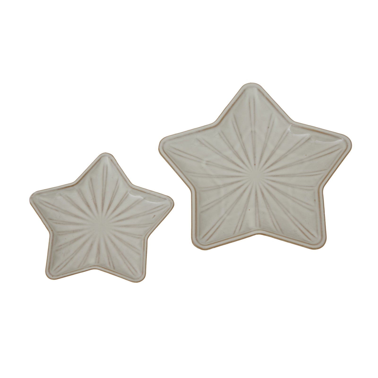 Medium Ceramic Star Dish in White