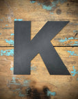 12" and 5" Black Fat Font Metal Letters.