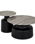 Round Black Metal Side Table