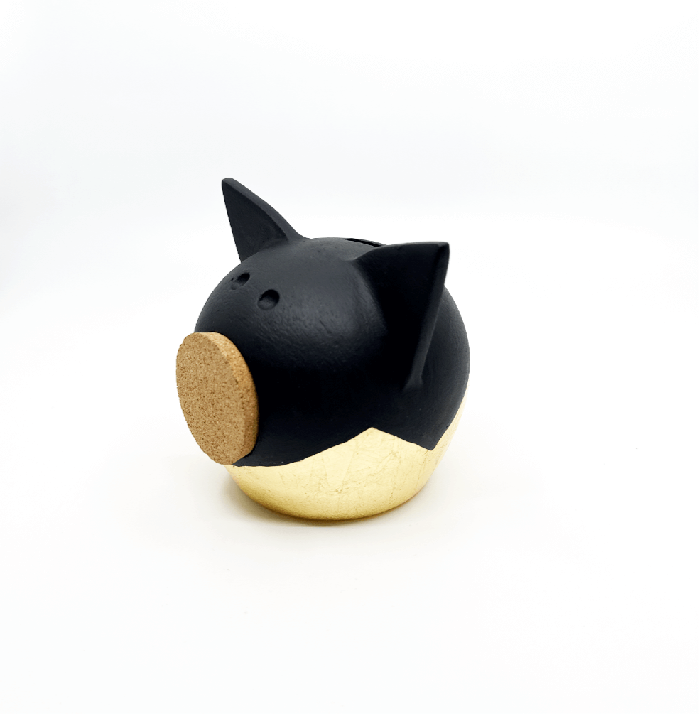 Divided Gold Piggy Bank-3