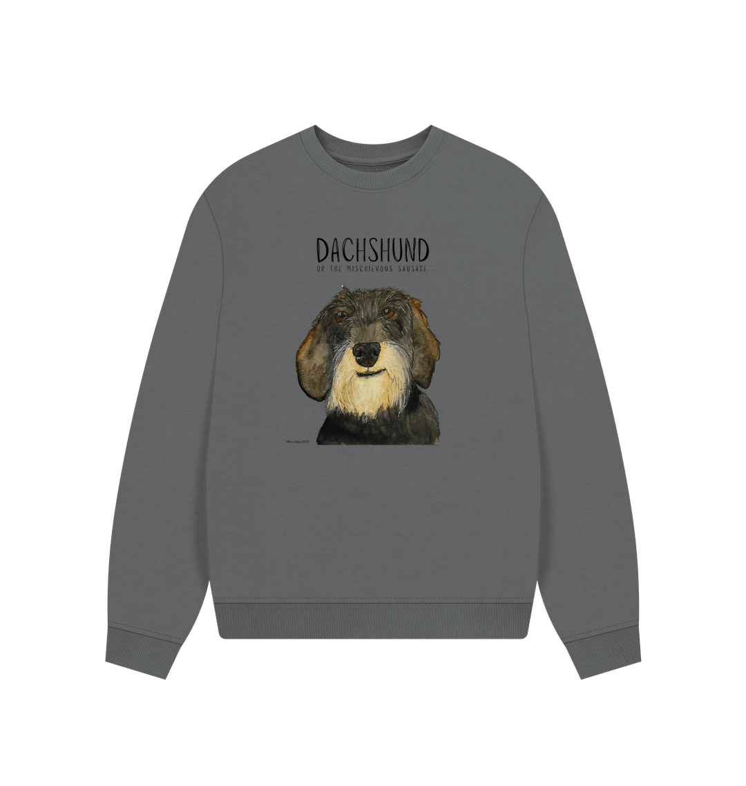 Comfy, Cozy, &amp; Cute: The Wire Haired Dachshund Oversized Sweatshirt"