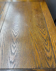 Vintage Old Charm Oak Kitchen Dining Table Extending Draw Leaf Refectory Style