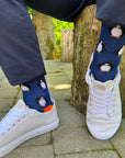 Navy Penguin Bamboo Socks
