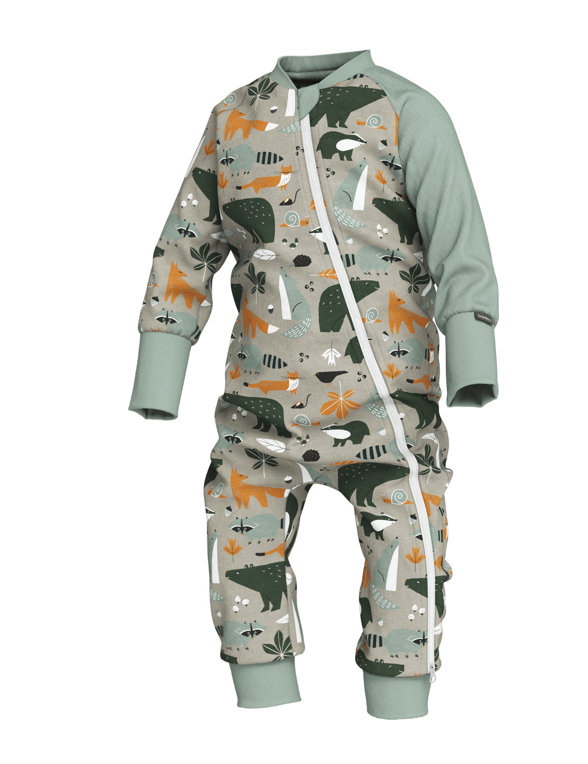 Baby Sleepsuit FREDA - Autumn Forest Animals