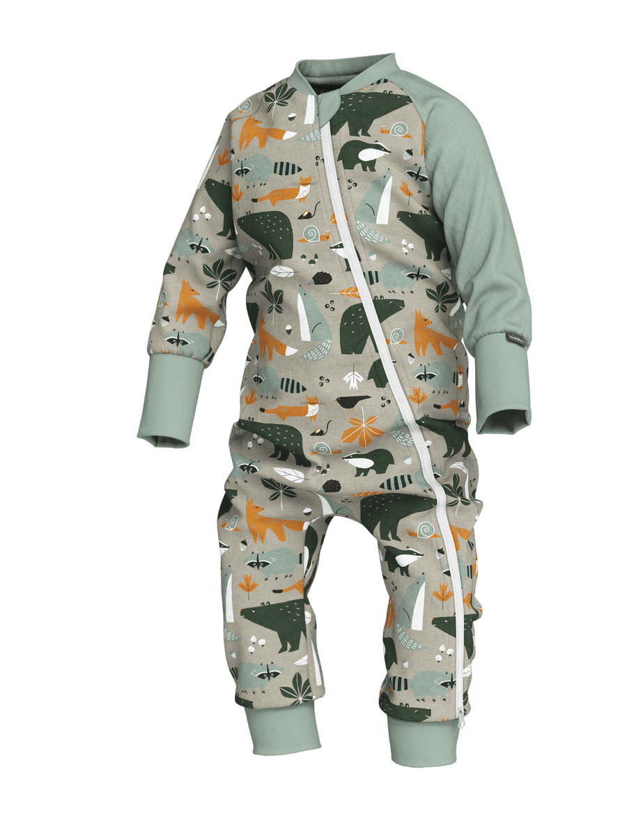 Baby Sleepsuit FREDA - Autumn Forest Animals