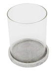 Soft Grey Stone Hurricane Lantern Medium