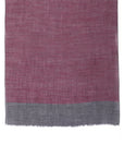 Twilight Stripes Wool Scarf - Grey Maroon