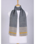 Serene Stride Stripes Wool Scarf - Beige Blue
