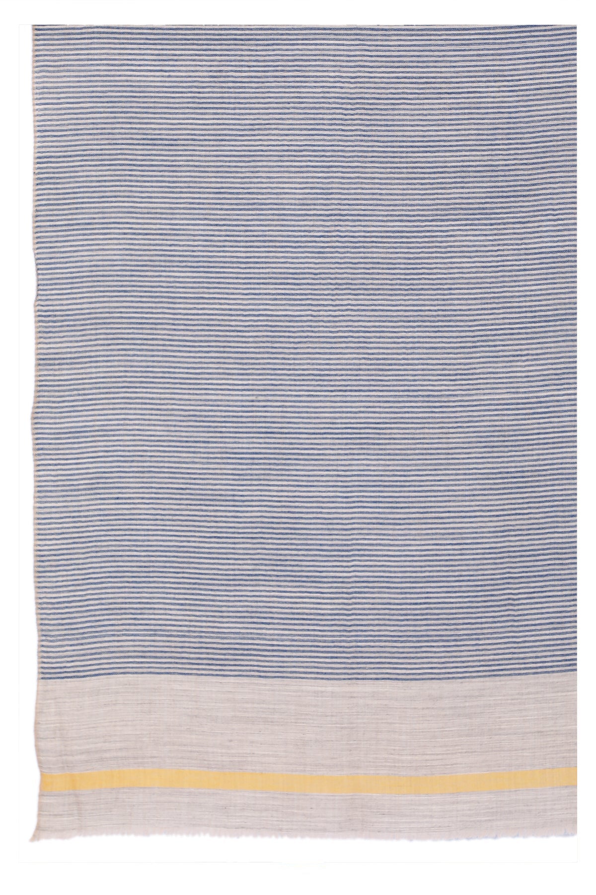 Serene Stride Stripes Wool Scarf - Beige Blue