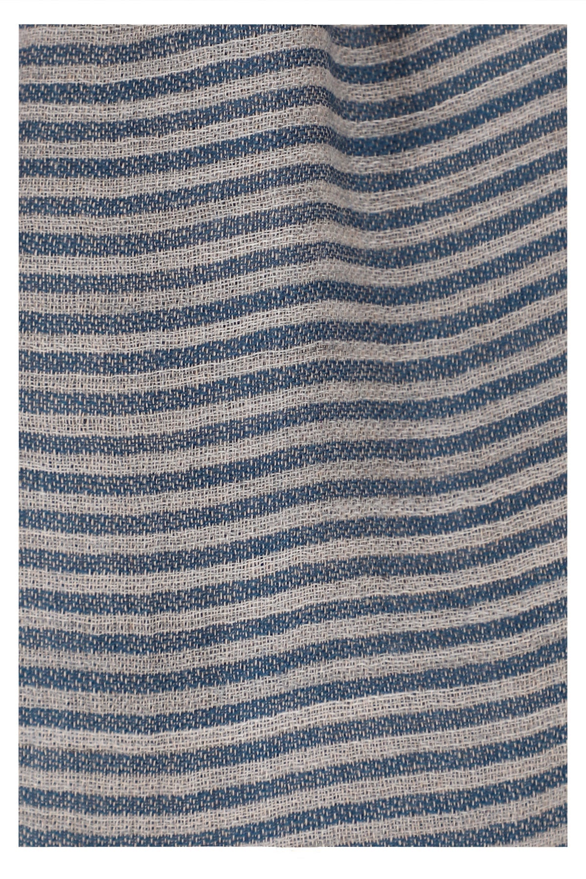 Serene Stride Stripes Wool Scarf - Beige Blue
