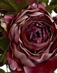 Dusty pink artificial peony roses with full blooms and closed buds, lifelike plastic stems for home decor by sostter at brixbailey.com