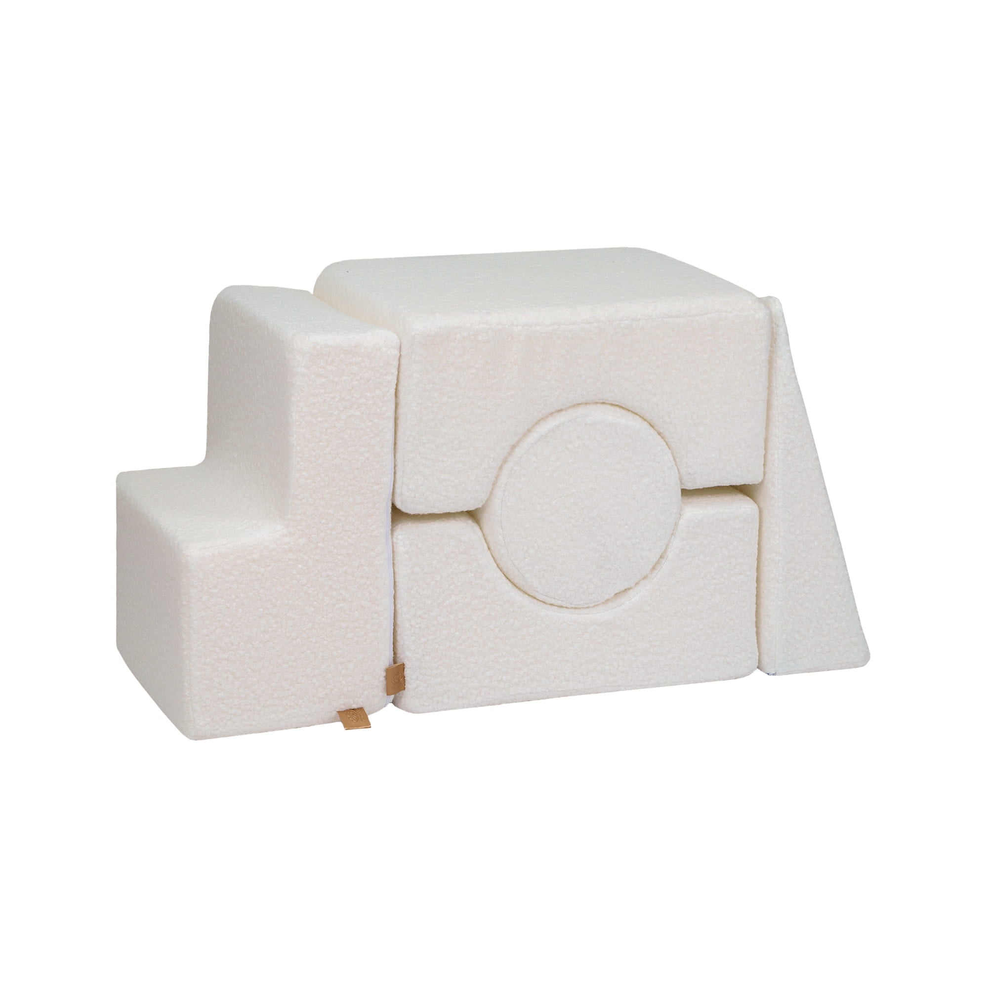 White Boucle Shape Play Set with Five Pieces