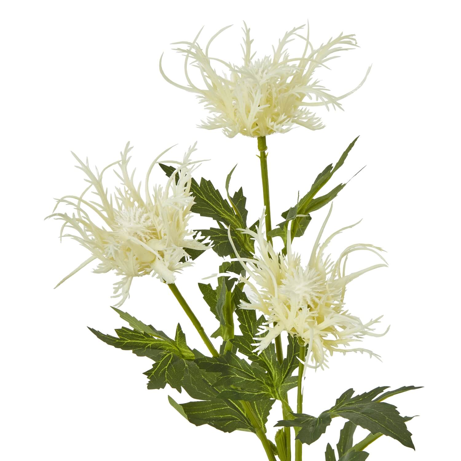 Cream Sea Holly Faux Flower Stem