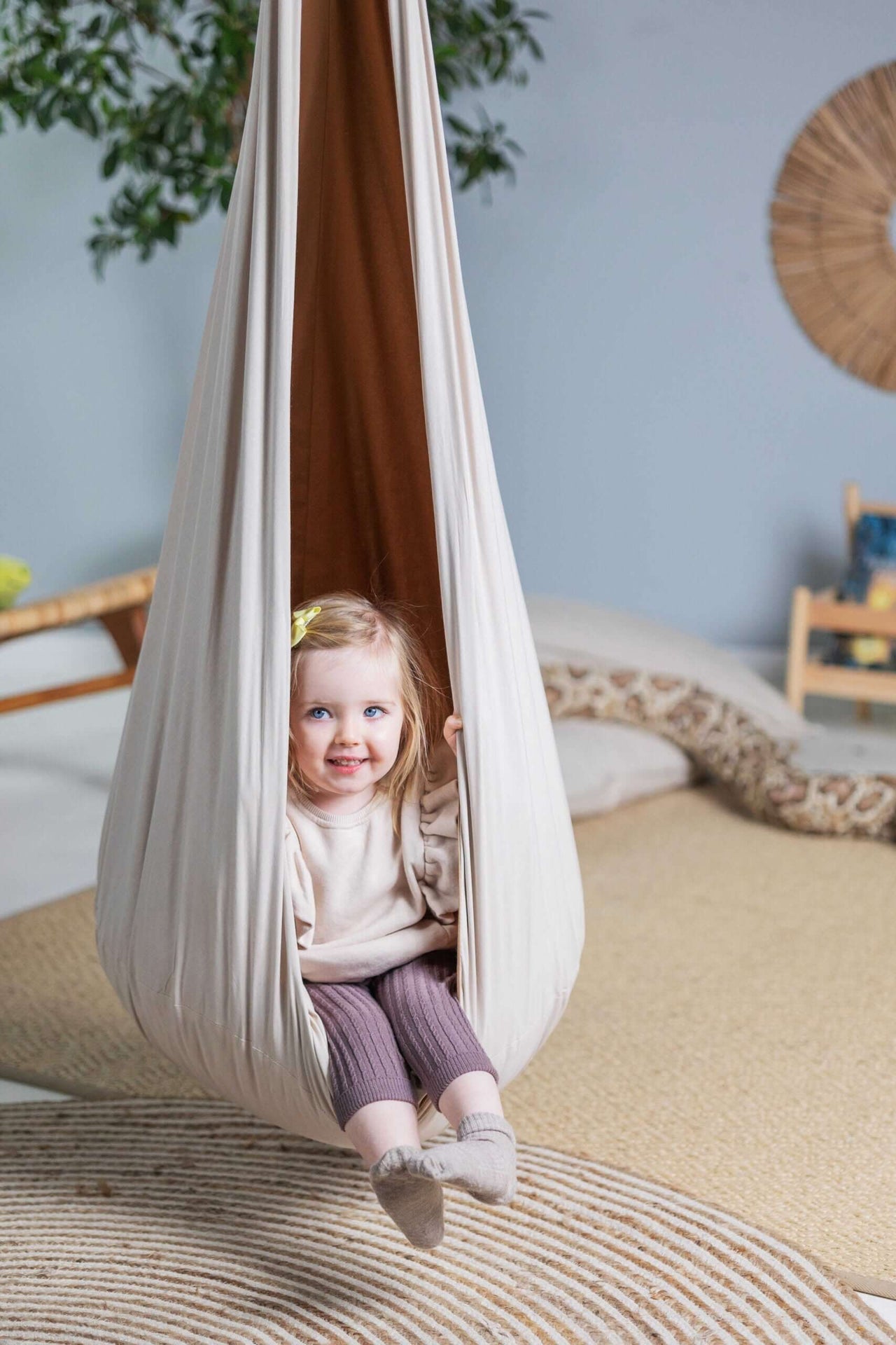 Kids&#39; Cocoon Hammock – Fun, Safe &amp; Allergy-Friendly Swing by Sówka at brixbailey.com