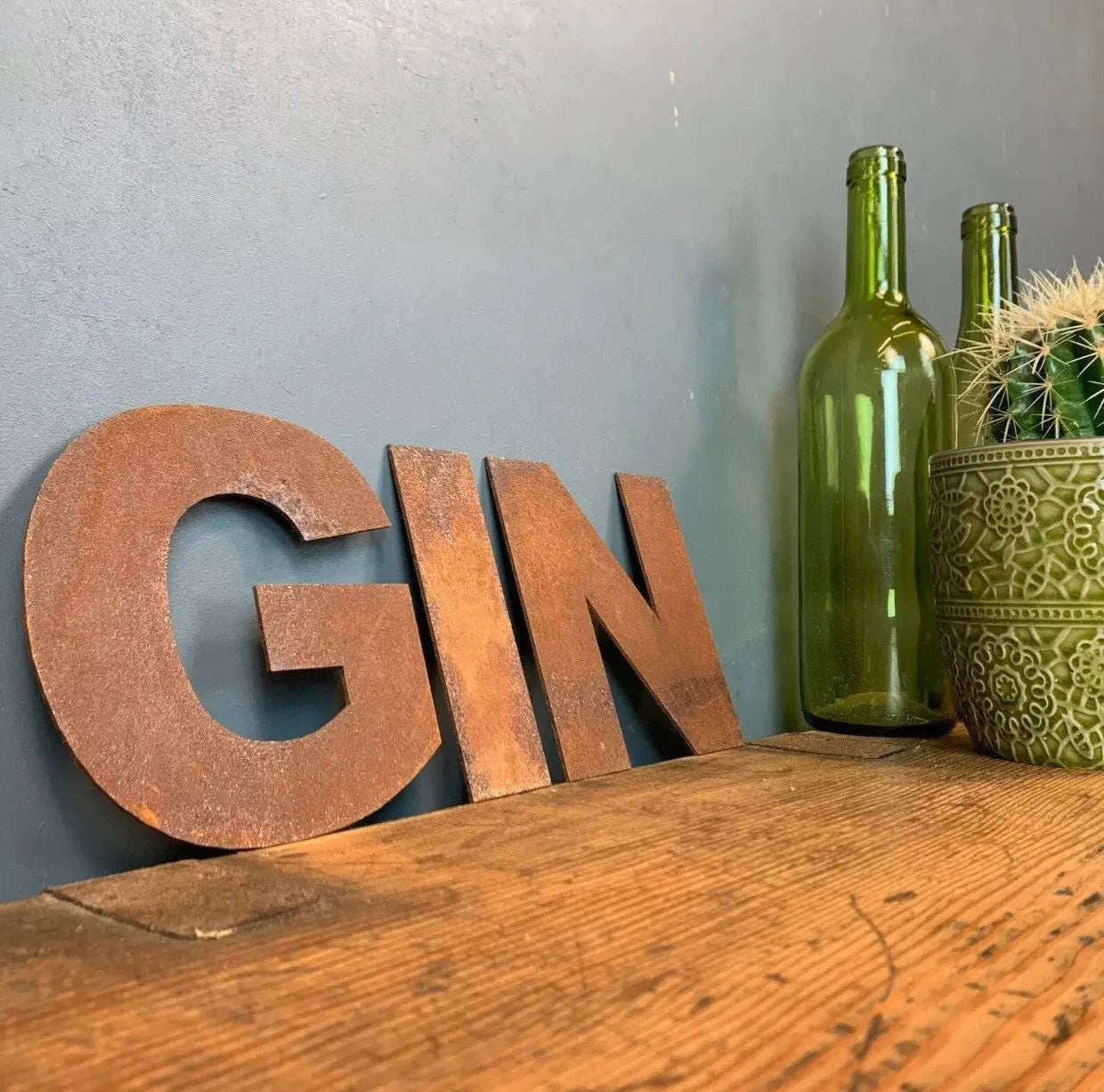 Rusty Metal Letters , Signs For The Home And Garden A–Z | Fat Font 5" Lettering
