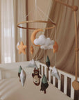 Handmade Brown Bear baby mobile-6
